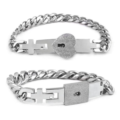 Boundhearts Lock and Key couple bracelet and necklaces